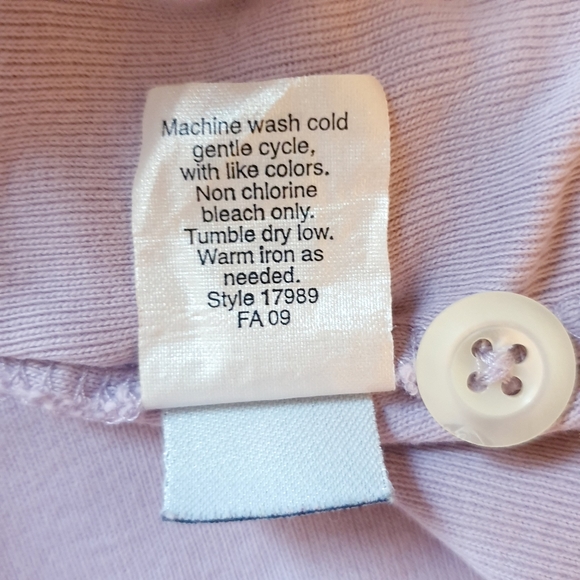 J. Crew Button Cardigan XS Women's Lavender  Shoulder Flower 3/4 Sleeves V Neck - Picture 9 of 12